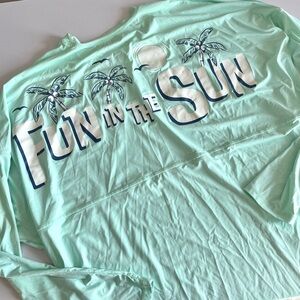 Disney Parks Spirit jersey rash guard Summer Fun in Sun Mickey teal 2025 large